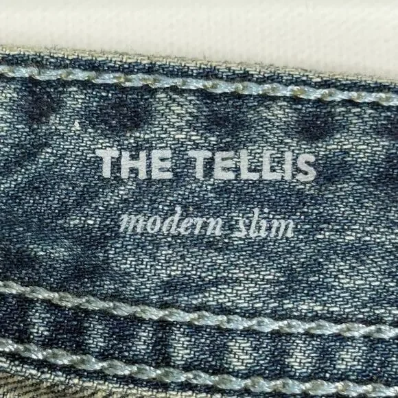 Adriano Goldschmied The Tellis Modern Slim Patched Distressed Jeans Mens 36